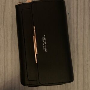 Black Wallet with Gold Accent